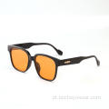 óculos de sol laranja por atacado clássicos óculos de sol da moda unissex com armação grande